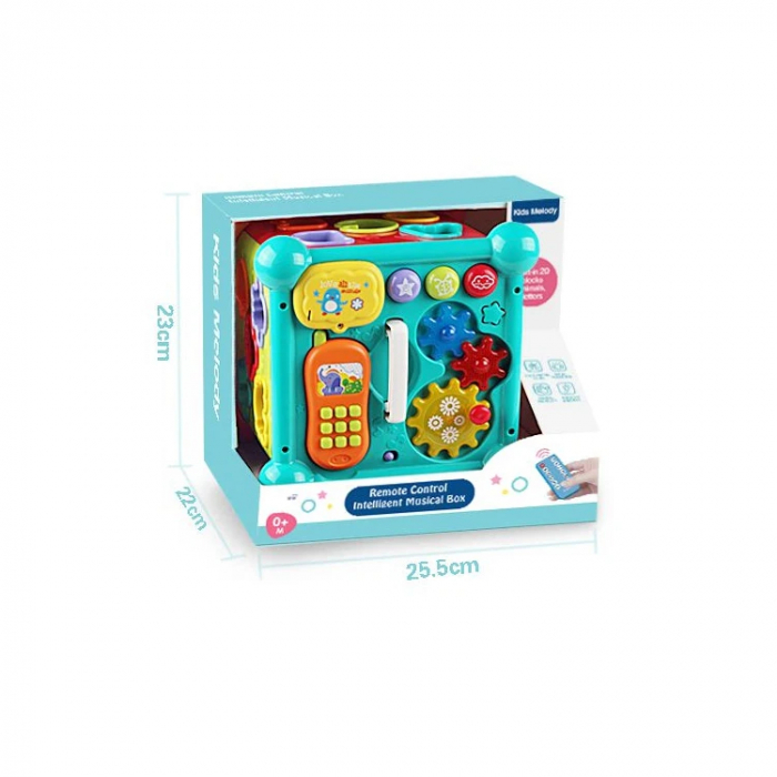 Cub Interactiv Educativ din Plastic cu Sunete, Forme si Telecomanda [4]