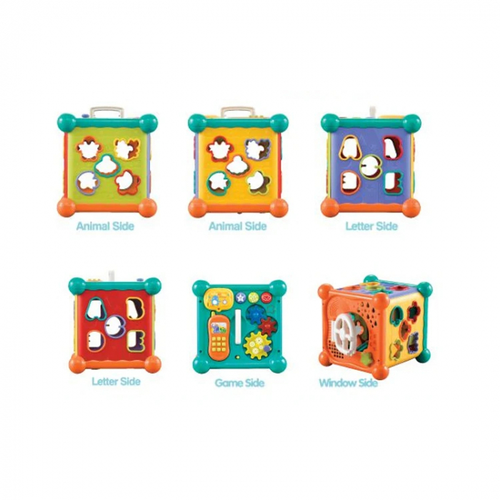 Cub Interactiv Educativ din Plastic cu Sunete, Forme si Telecomanda [3]