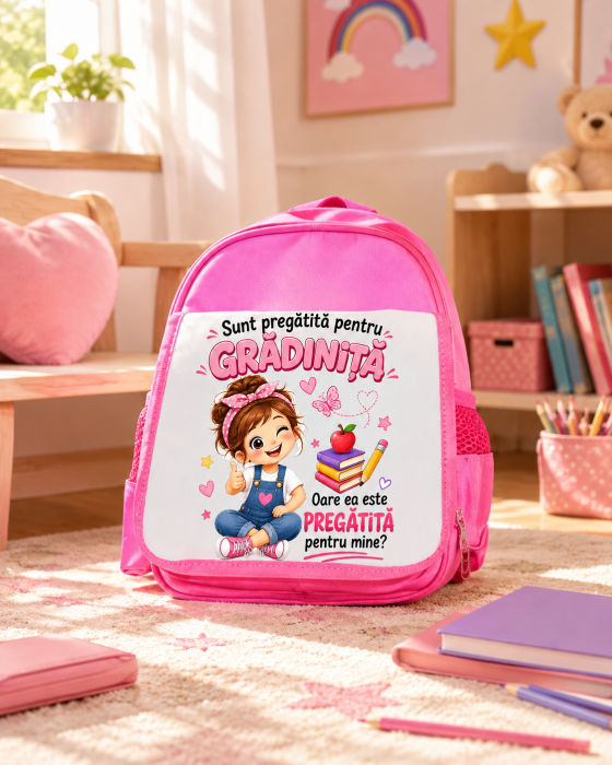 Ghiozdan fetite personalizat cu nume – Prima zi de gradinita [3]