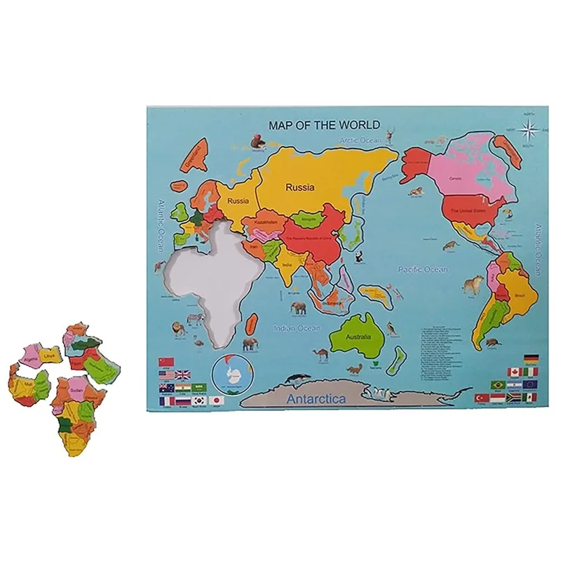 Harta Lumii Magnetica pentru Copii – Puzzle cu Piese din Spuma [2]