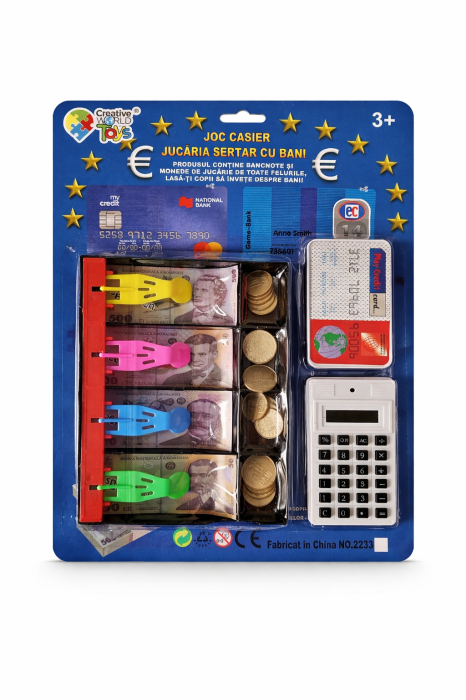 Joc Casier pentru Copii – Set cu Bani (RON), Calculator si Card [4]