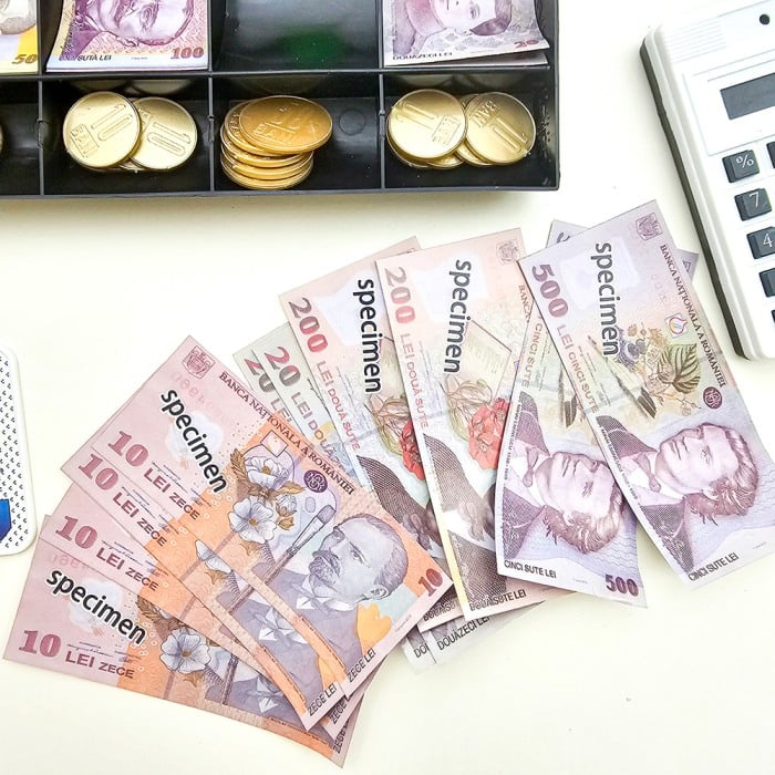 Joc Casier pentru Copii – Set cu Bani (RON), Calculator si Card [3]