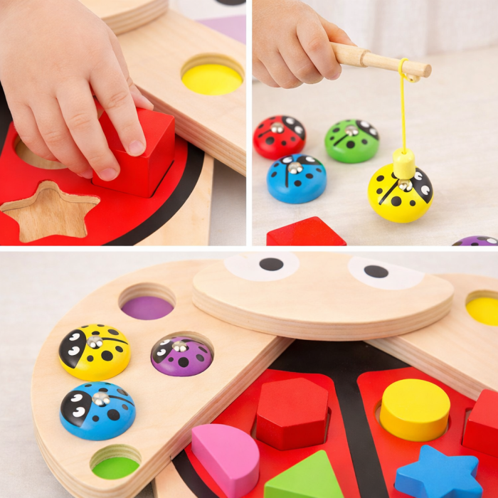 Joc de Indemanare 2 in 1 – Gargarita Pescuit si Sortator Educativ din Lemn [2]