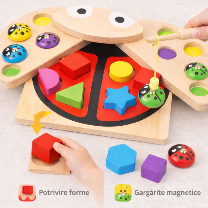 Joc de Indemanare 2 in 1 – Gargarita Pescuit si Sortator Educativ din Lemn [3]