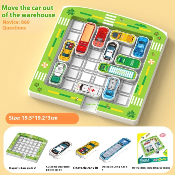 Joc de Logica Magnetic – Puzzle Parcarea Masinilor pentru Copii 3+ [2]