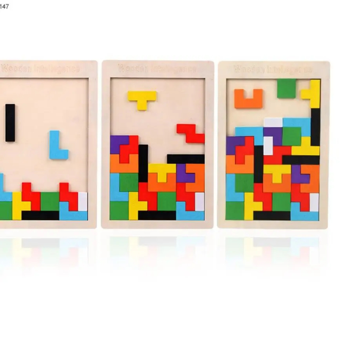 Joc de Logica Tetris din Lemn pentru Copii 3 ani+ [2]