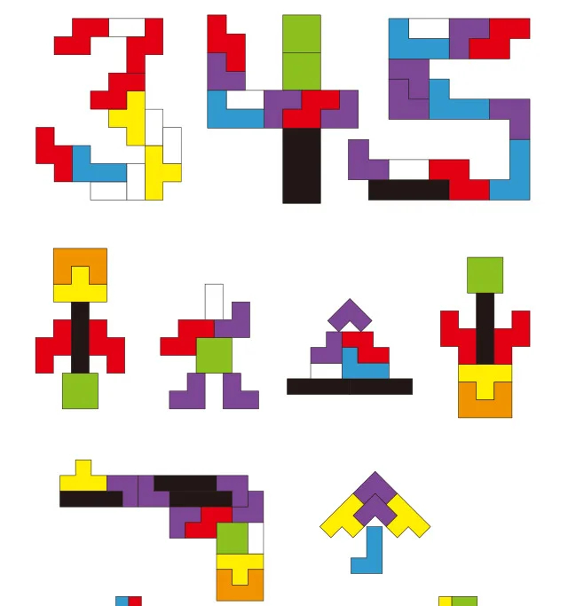 Joc de Logica Tetris din Lemn pentru Copii 3 ani+ [6]