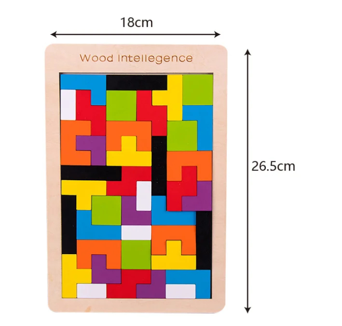 Joc de Logica Tetris din Lemn pentru Copii 3 ani+ [7]