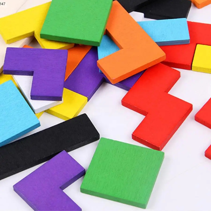 Joc de Logica Tetris din Lemn pentru Copii 3 ani+ [9]