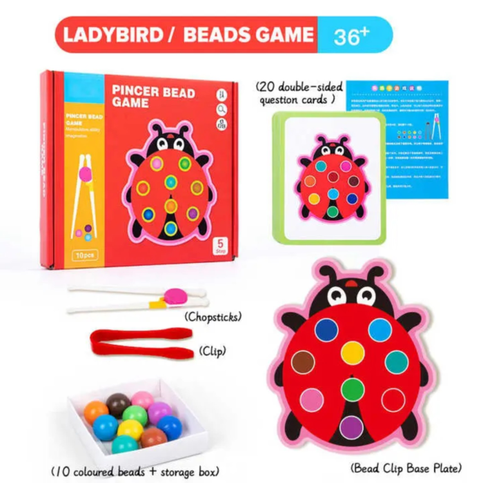 Joc de Sortare cu Penseta pentru Dezvoltarea Motricitatii Fine Buburuza [5]