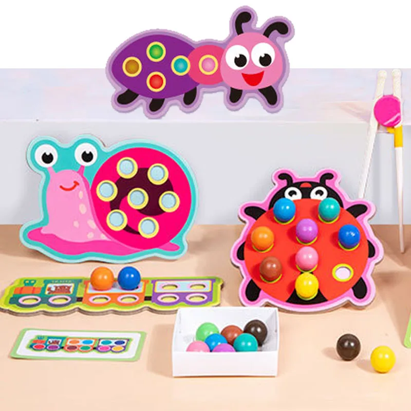 Joc de Sortare cu Penseta pentru Dezvoltarea Motricitatii Fine Buburuza [2]