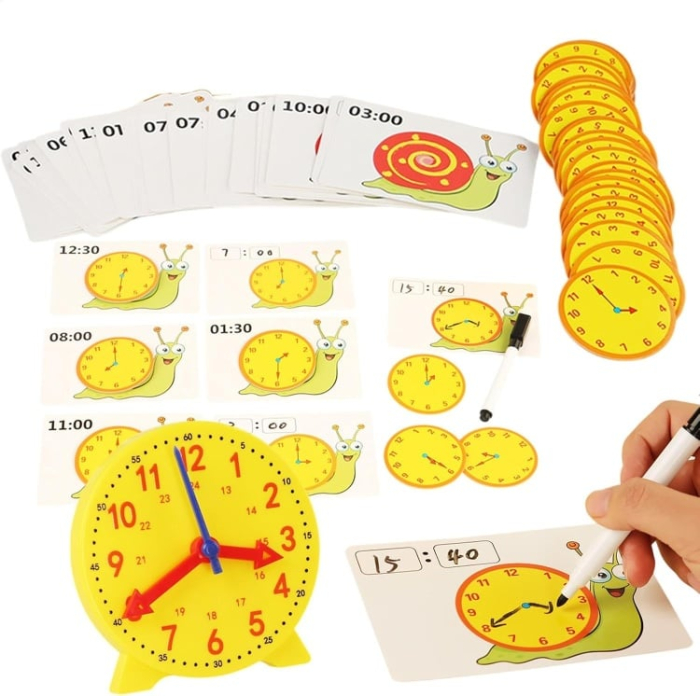 Joc Educativ Invata Ceasul – Set Interactiv cu Ceas si Carduri pentru Copii 3+ [5]