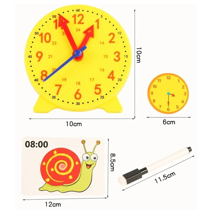 Joc Educativ Invata Ceasul – Set Interactiv cu Ceas si Carduri pentru Copii 3+ [2]