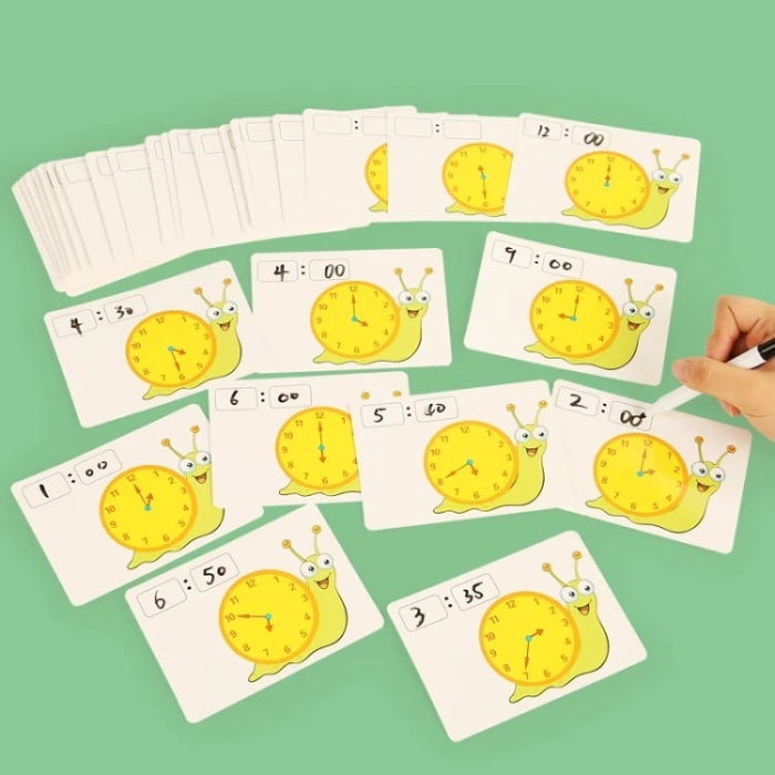 Joc Educativ Invata Ceasul – Set Interactiv cu Ceas si Carduri pentru Copii 3+ [4]