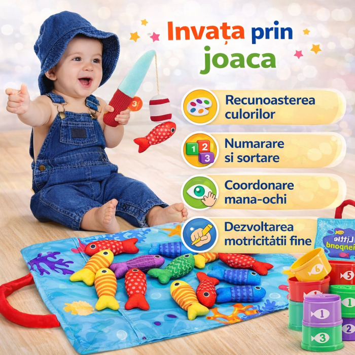 Joc Educativ de Pescuit si Sortare Culori pentru Copii 1+ [3]