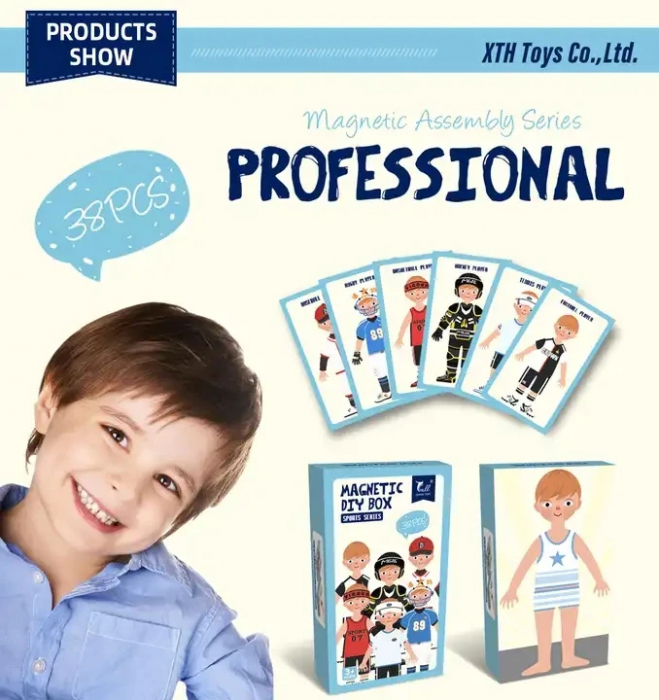 Joc Magnetic cu 38 de Piese Sports Dress-Up [5]