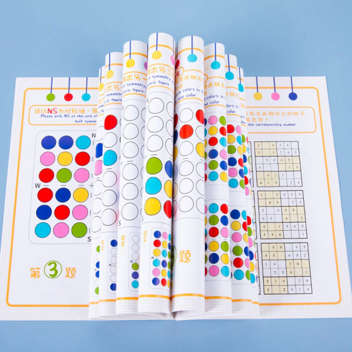 Joc Montessori de logica si simetrie a culorilor – Puzzle educativ din lemn pentru copii 3 ani+ [4]