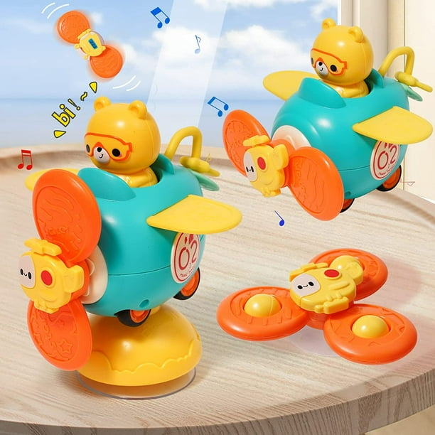 Jucarie Avion cu Ventuza si Spinner - Jucarie Multifunctionala pentru Bebe [3]