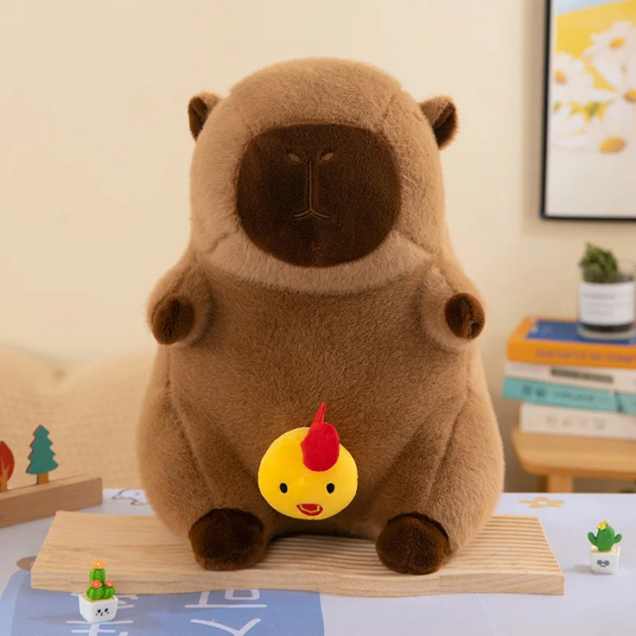 Jucarie Capybara Pufoasa - Cu Pui Interactiv si Functie de Vibratie [4]