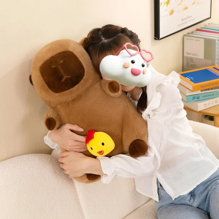 Jucarie Capybara Pufoasa - Cu Pui Interactiv si Functie de Vibratie [3]