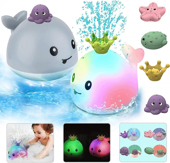 Jucarie de Baie Balena cu 4 accesorii [1]