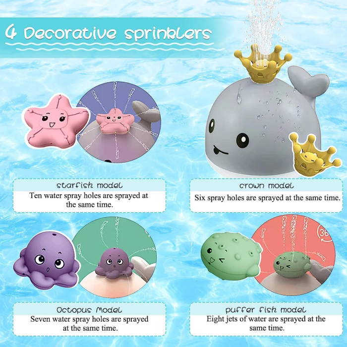 Jucarie de Baie Balena cu 4 accesorii [3]