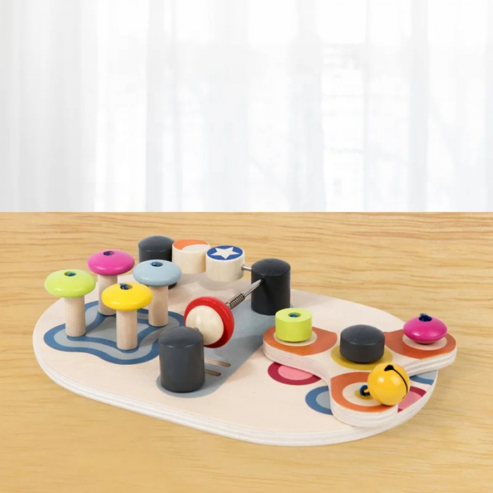 Jucarie Montessori Interactiva - Panou cu Elemente de Dexteritate [2]