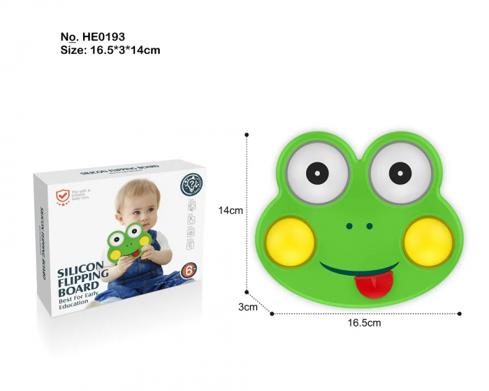 Jucarie senzoriala broasca pentru copii – Pop & Push [4]