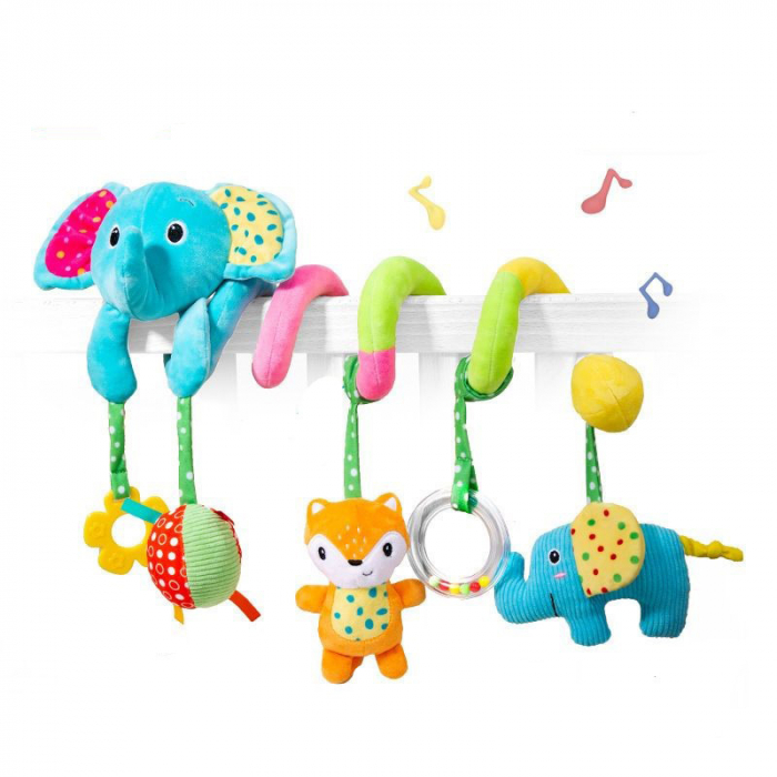 Jucarie spirala Elefant pentru patut si carucior [3]