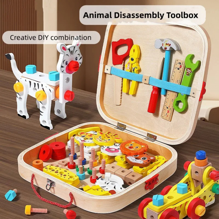 Kit de Asamblare Educativ Montessori - Jucarie din Lemn pentru Motricitate si Creativitate [5]