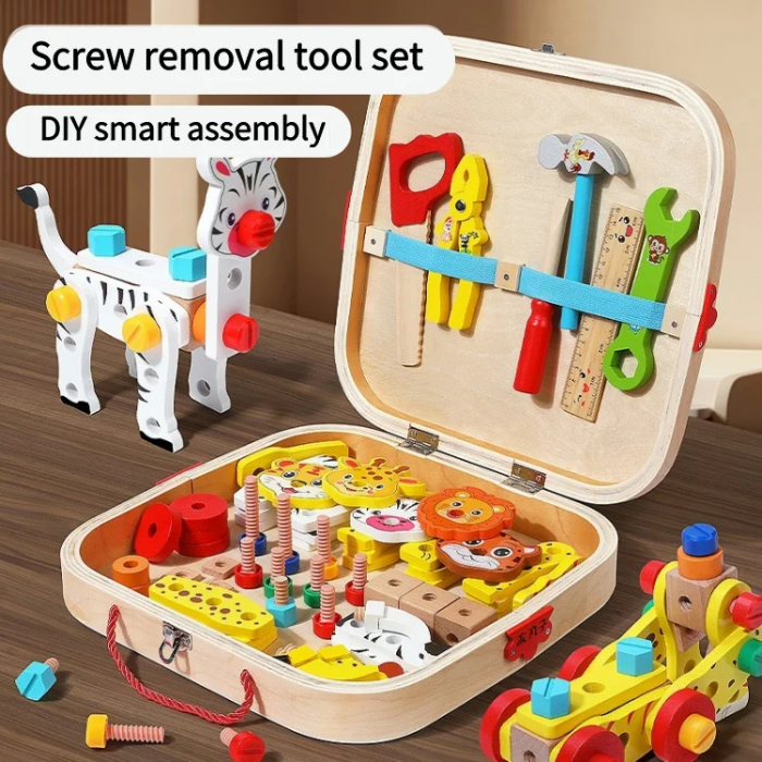 Kit de Asamblare Educativ Montessori - Jucarie din Lemn pentru Motricitate si Creativitate [7]