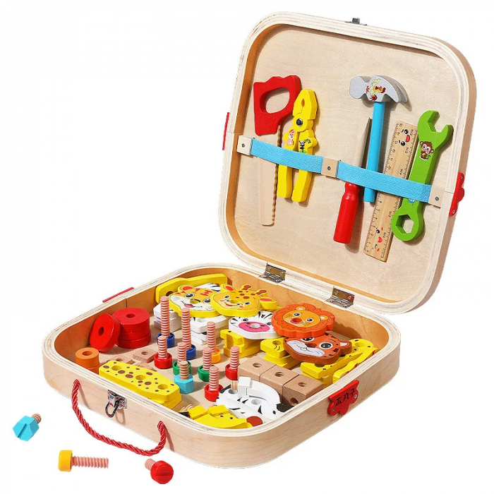 Kit de Asamblare Educativ Montessori - Jucarie din Lemn pentru Motricitate si Creativitate [1]