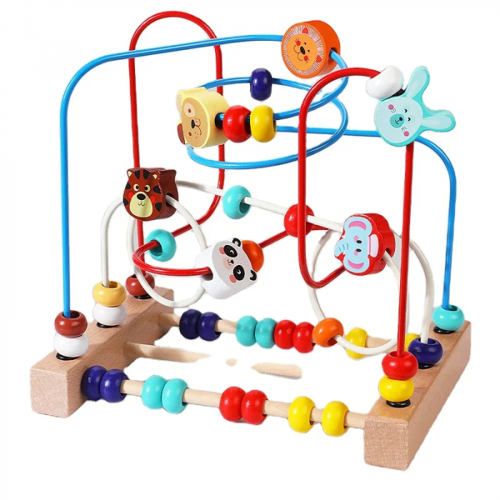 Labirint Montessori din lemn cu animalute [2]