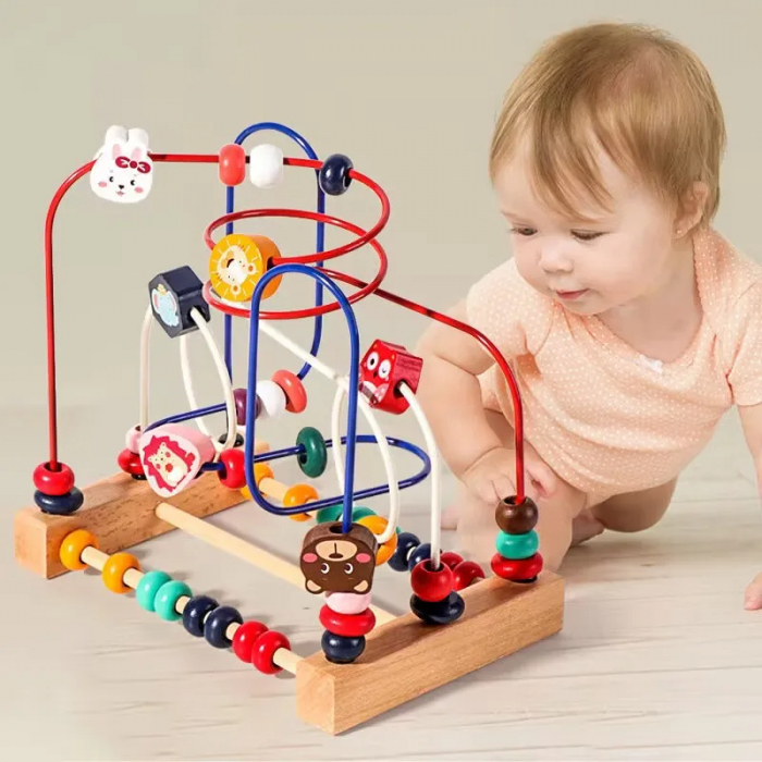 Labirint Montessori din lemn cu animalute [5]