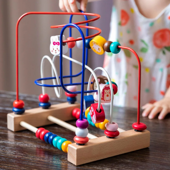 Labirint Montessori din lemn cu animalute [3]