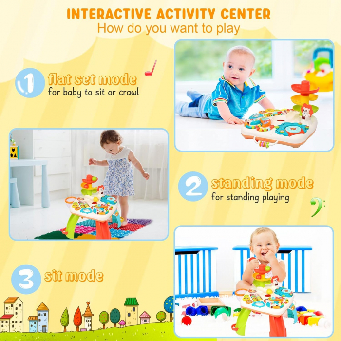 Masa Interactiva Muzicala pentru Bebelusi - Centru de Activitati cu Lumin [7]