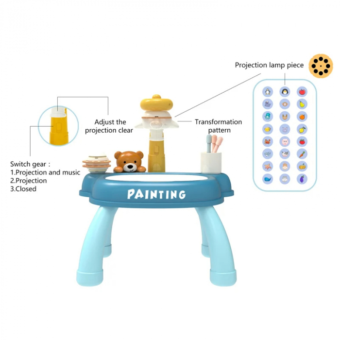 Masuta interactiva cu proiector – Set creativ de desen pentru copii [4]
