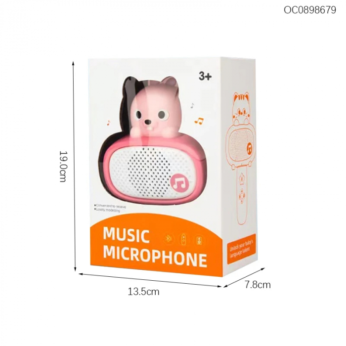 Microfon Karaoke Pentru Copii, iepuras, Roz [3]