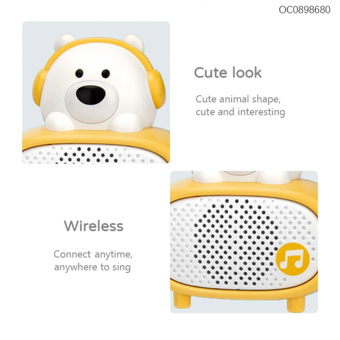 Microfon interactiv pentru copii - Ursulet Muzical cu Functie Bluetooth [3]