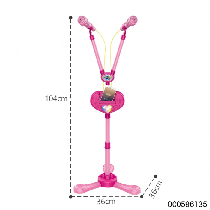 Microfon Karaoke pentru Copii - Microfon Dublu si Conexiune Telefon [3]