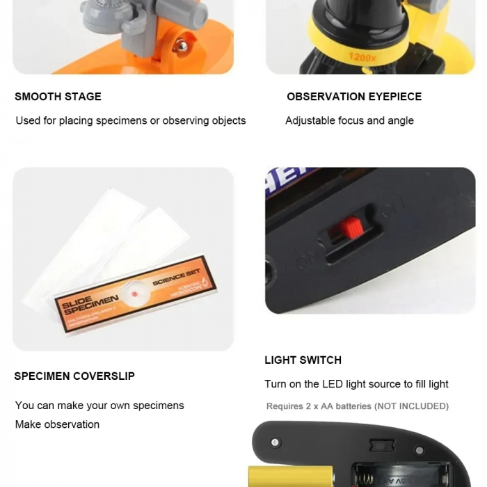 Microscop pentru copii – Set stiintific educativ cu accesorii [6]