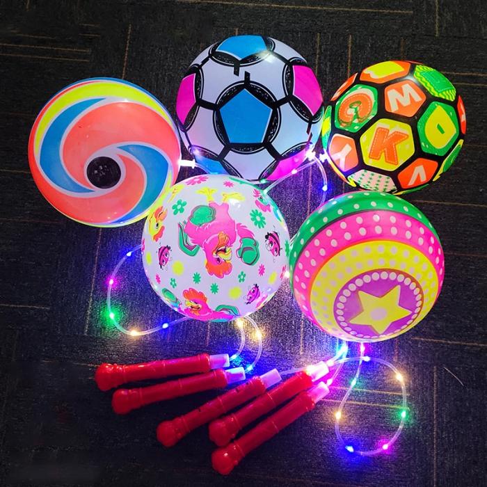 Minge Gonflabila cu Lumini LED – Jucarie Interactiva pentru Copii, cu Maner si Cablu Luminos [5]