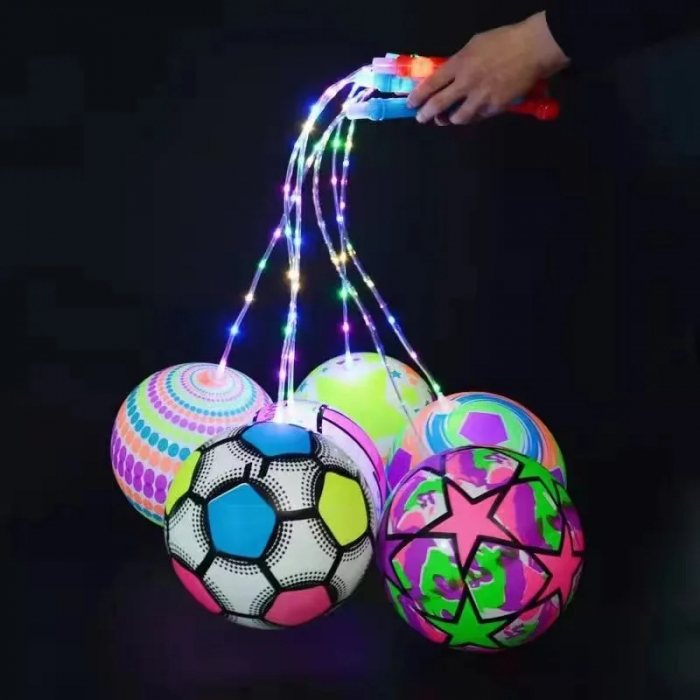 Minge Gonflabila cu Lumini LED – Jucarie Interactiva pentru Copii, cu Maner si Cablu Luminos [4]
