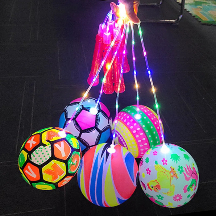 Minge Gonflabila cu Lumini LED – Jucarie Interactiva pentru Copii, cu Maner si Cablu Luminos [6]