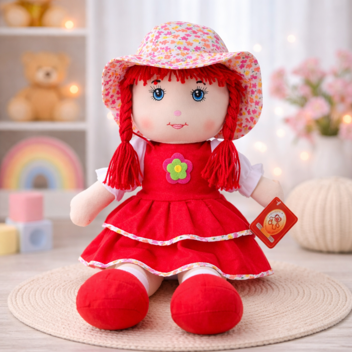 Papusa Muzicala personalizata cu nume, Rosu [2]