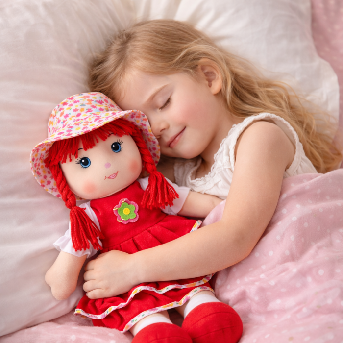 Papusa Muzicala personalizata cu nume, Rosu [3]