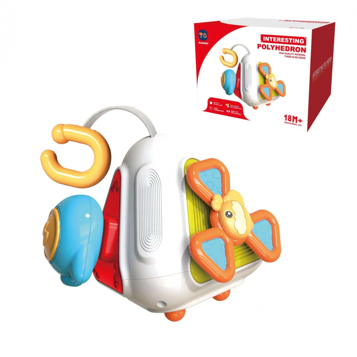Piramida interactiva 4 in 1 – Jucarie senzoriala multifunctionala pentru bebelusi 18 luni+ [2]