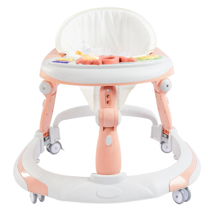 Premergator Bebelusi 3-in-1 Pliabil, cu jucarii detasabile, Roti 360, Reglabil pe inaltime [6]