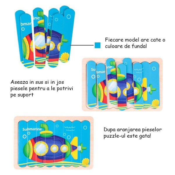 Puzzle Creativ cu Fructe - Jucarie Educativa pentru Copii 3+ [3]