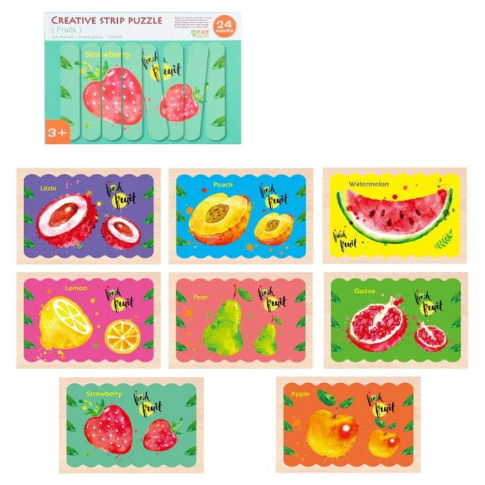 Puzzle Creativ cu Fructe - Jucarie Educativa pentru Copii 3+ [2]